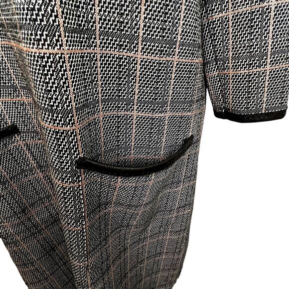 Max Studio Dress Womens Size S Brown Plaid Sheath Career Dark Academia - Picture 5 of 10